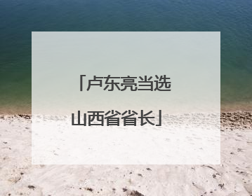 卢东亮当选山西省省长