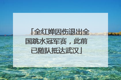 全红婵因伤退出全国跳水冠军赛，此前已随队抵达武汉