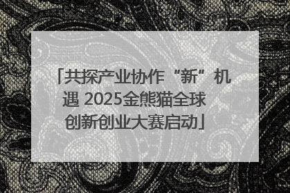 共探产业协作“新”机遇 2025金熊猫全球创新创业大赛启动