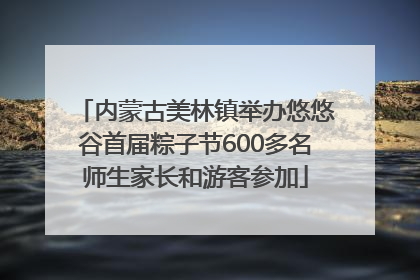 内蒙古美林镇举办悠悠谷首届粽子节600多名师生家长和游客参加