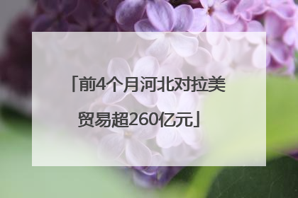 前4个月河北对拉美贸易超260亿元