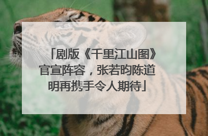 剧版《千里江山图》官宣阵容，张若昀陈道明再携手令人期待