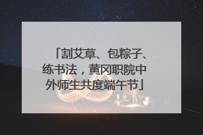 割艾草、包粽子、练书法，黄冈职院中外师生共度端午节