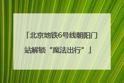 北京地铁6号线朝阳门站解锁“魔法出行”