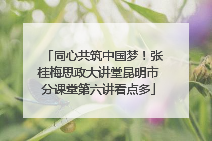同心共筑中国梦！张桂梅思政大讲堂昆明市分课堂第六讲看点多