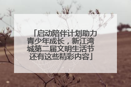 启动陪伴计划助力青少年成长，新江湾城第二届文明生活节还有这些精彩内容
