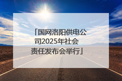 国网洛阳供电公司2025年社会责任发布会举行