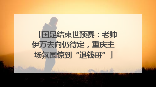 国足结束世预赛：老帅伊万去向仍待定，重庆主场氛围惊到“退钱哥”