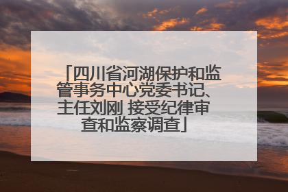 四川省河湖保护和监管事务中心党委书记、主任刘刚 接受纪律审查和监察调查