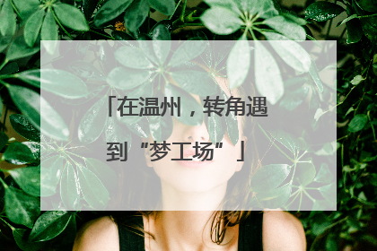 在温州，转角遇到“梦工场”