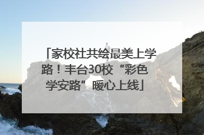 家校社共绘最美上学路！丰台30校“彩色学安路”暖心上线