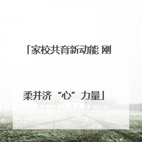 家校共育新动能 刚柔并济“心”力量