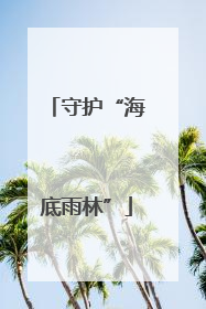 守护“海底雨林”