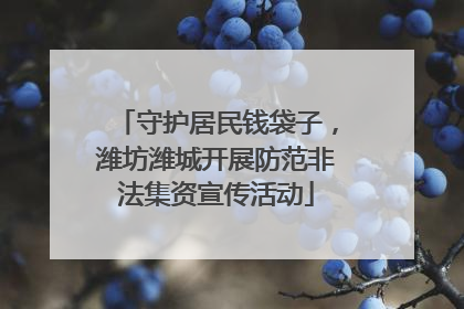 守护居民钱袋子，潍坊潍城开展防范非法集资宣传活动