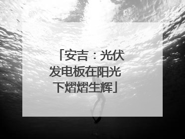 安吉：光伏发电板在阳光下熠熠生辉