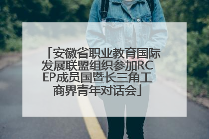 安徽省职业教育国际发展联盟组织参加RCEP成员国暨长三角工商界青年对话会