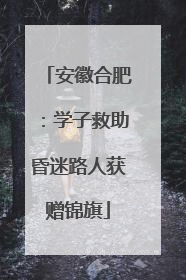 安徽合肥：学子救助昏迷路人获赠锦旗