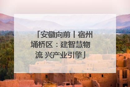 安徽向前丨宿州埇桥区：建智慧物流 兴产业引擎