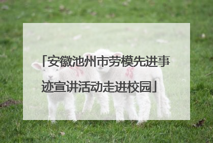 安徽池州市劳模先进事迹宣讲活动走进校园
