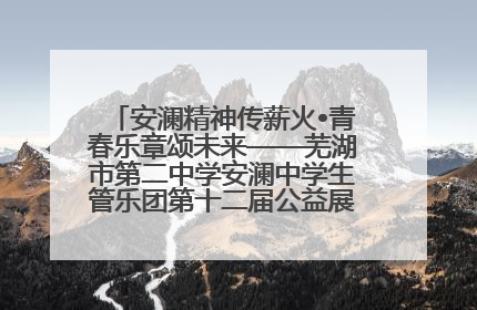 安澜精神传薪火•青春乐章颂未来——芜湖市第二中学安澜中学生管乐团第十二届公益展演圆满举行