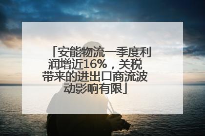 安能物流一季度利润增近16%，关税带来的进出口商流波动影响有限