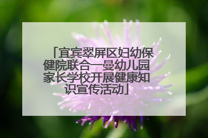 宜宾翠屏区妇幼保健院联合一曼幼儿园家长学校开展健康知识宣传活动