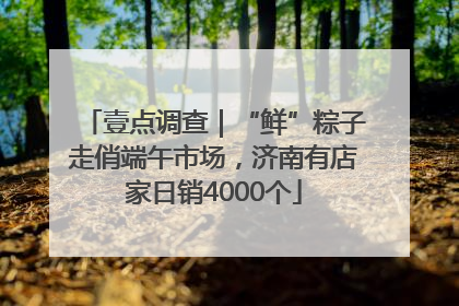 壹点调查｜“鲜”粽子走俏端午市场，济南有店家日销4000个