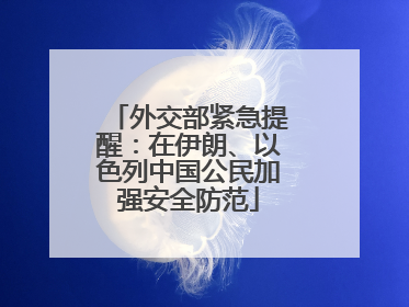 外交部紧急提醒：在伊朗、以色列中国公民加强安全防范
