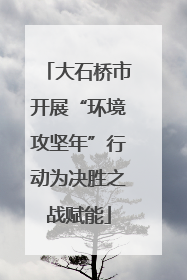 大石桥市开展“环境攻坚年”行动为决胜之战赋能