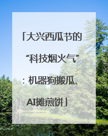 大兴西瓜节的“科技烟火气”：机器狗搬瓜、AI摊煎饼