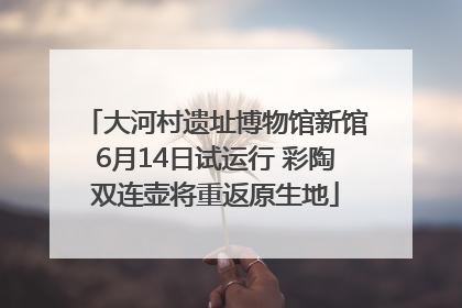 大河村遗址博物馆新馆6月14日试运行 彩陶双连壶将重返原生地