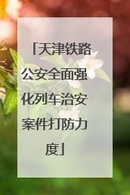 天津铁路公安全面强化列车治安案件打防力度