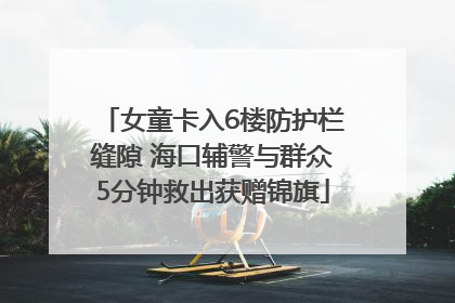女童卡入6楼防护栏缝隙 海口辅警与群众5分钟救出获赠锦旗
