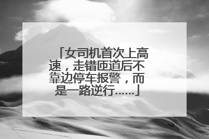 女司机首次上高速，走错匝道后不靠边停车报警，而是一路逆行……