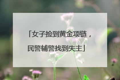 女子捡到黄金项链,民警辅警找到失主
