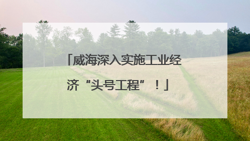威海深入实施工业经济“头号工程”！