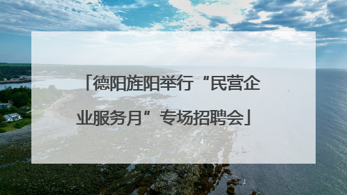 德阳旌阳举行“民营企业服务月”专场招聘会