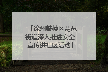 徐州鼓楼区琵琶街道深入推进安全宣传进社区活动