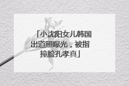 小沈阳女儿韩国出道照曝光，被指撞脸孔孝真