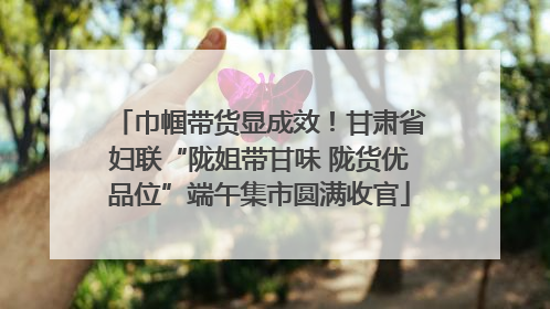 巾帼带货显成效！甘肃省妇联“陇姐带甘味 陇货优品位”端午集市圆满收官