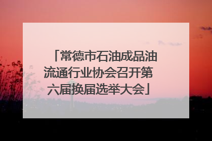 常德市石油成品油流通行业协会召开第六届换届选举大会