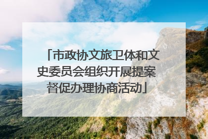 市政协文旅卫体和文史委员会组织开展提案督促办理协商活动