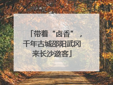 带着“卤香”，千年古城邵阳武冈来长沙邀客