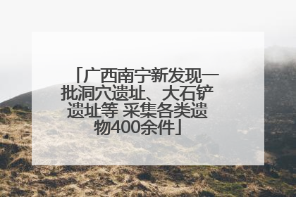 广西南宁新发现一批洞穴遗址、大石铲遗址等 采集各类遗物400余件