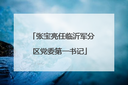 张宝亮任临沂军分区党委第一书记