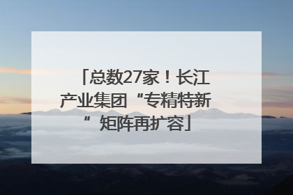 总数27家！长江产业集团“专精特新”矩阵再扩容