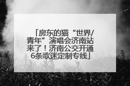 房东的猫“世界/青年”演唱会济南站来了！济南公交开通6条歌迷定制专线