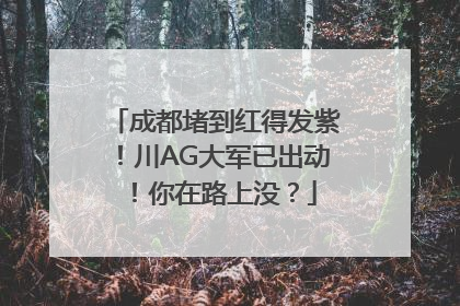 成都堵到红得发紫！川AG大军已出动！你在路上没？