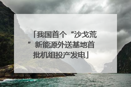 我国首个“沙戈荒”新能源外送基地首批机组投产发电
