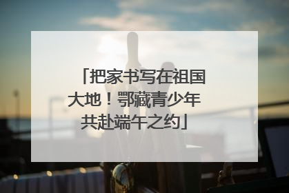 把家书写在祖国大地！鄂藏青少年共赴端午之约